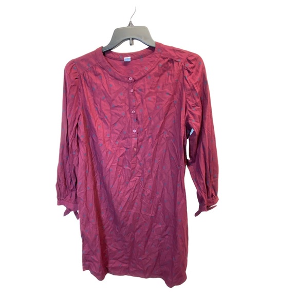 Old Navy Dresses & Skirts - Old Navy Red  Navy Polka Dot Tunic Size L NWT